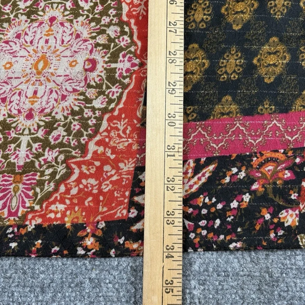 Oversized Boho Patchwork Print Scarf Wrap Shawl Tassel‎ 73x34 Earthy Festival